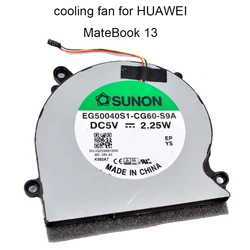 Ventilateur de refroidissement, radiateur, pour HuaWei Matebook 13 WRT W19 W29 HN W19R, EG50040S1 CG60 S9A 