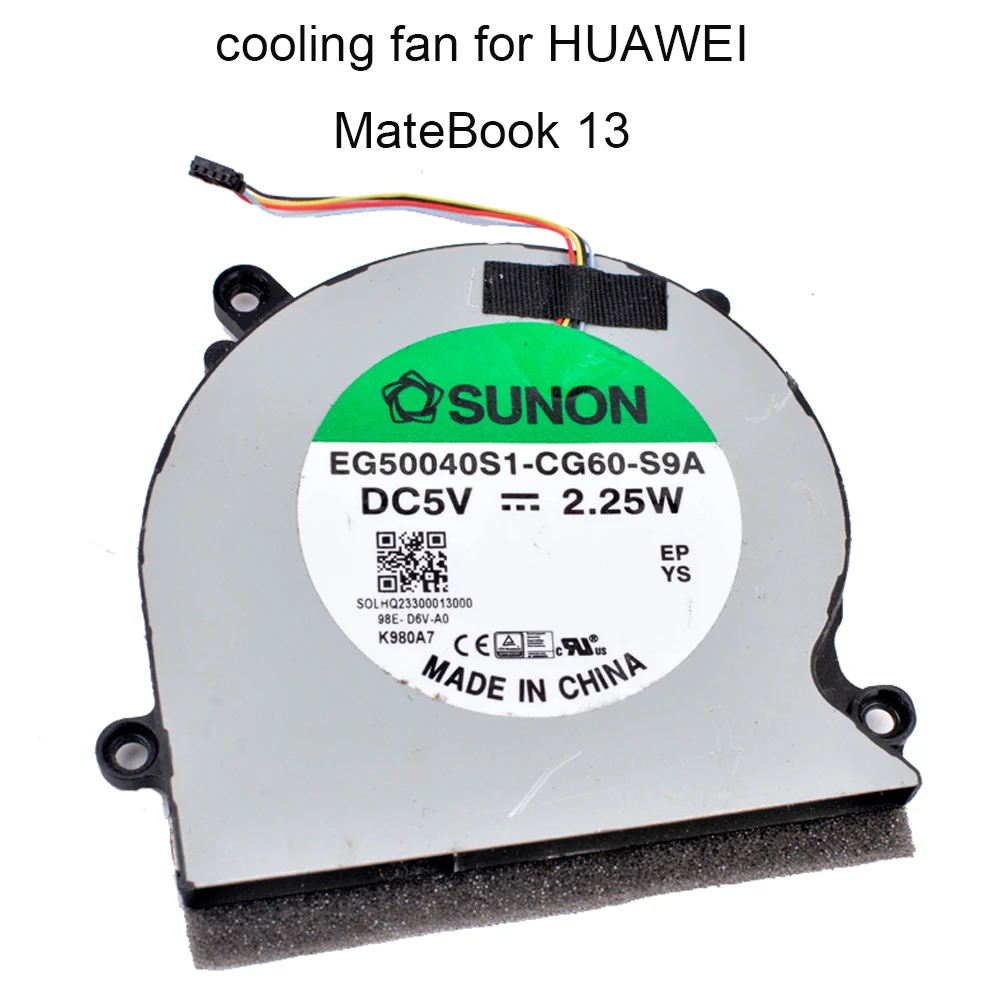 Computador para Huawei Matebook 13 W19 W29 Hn-w19r Cpu Ventilador Radiador Refrigerador Solhq23300013000 Cg60 S9a Novo Fãs Eg50040s1de