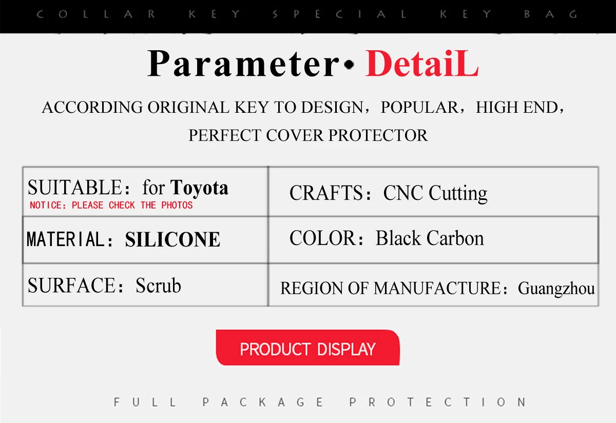 Keyforkess 2/3/4 pulsante in fibra di carbonio copertura chiave a distanza per auto in Silicone per Toyota Camry Corolla Avalon Venza Hilux Vitz Rav4 Fob Case - H1cf190ed8830412dbb64954d10227e47L