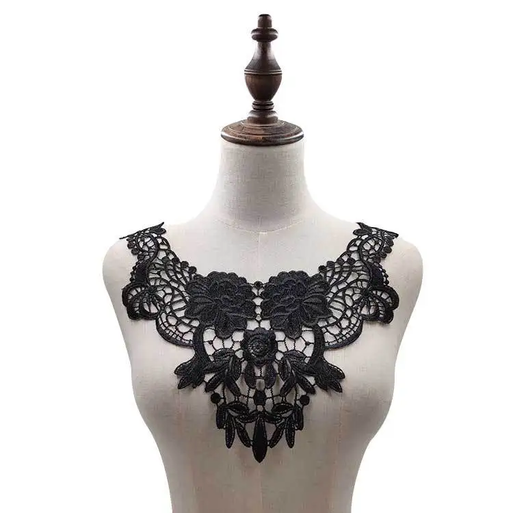 2 шт. роскошный цветок кружева патч аппликации нашивки Вышивка Шитье отделка