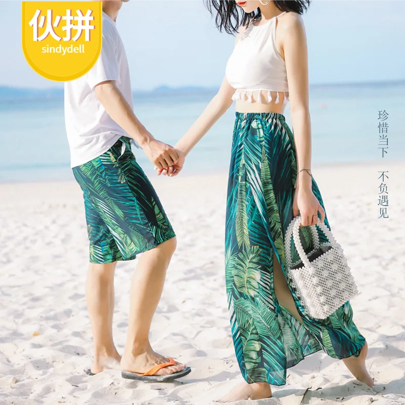 

Bathing Suit Couples Beach WOMEN'S Suit Bikini Three-piece Set Slimming Seaside Wedding Photographs Holiday Couples Swimwear