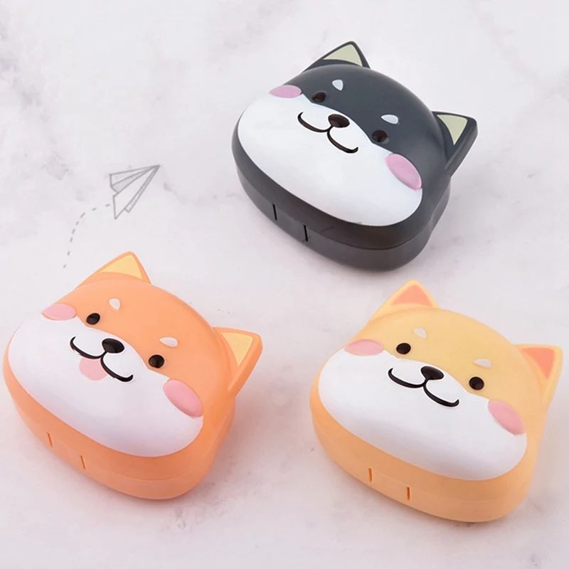 

Contact Myopia Lens Box Small Cosmetic Contact Lens Case Lovely Cartoon Box Container Travel Portable Contact Lens Storage Tools