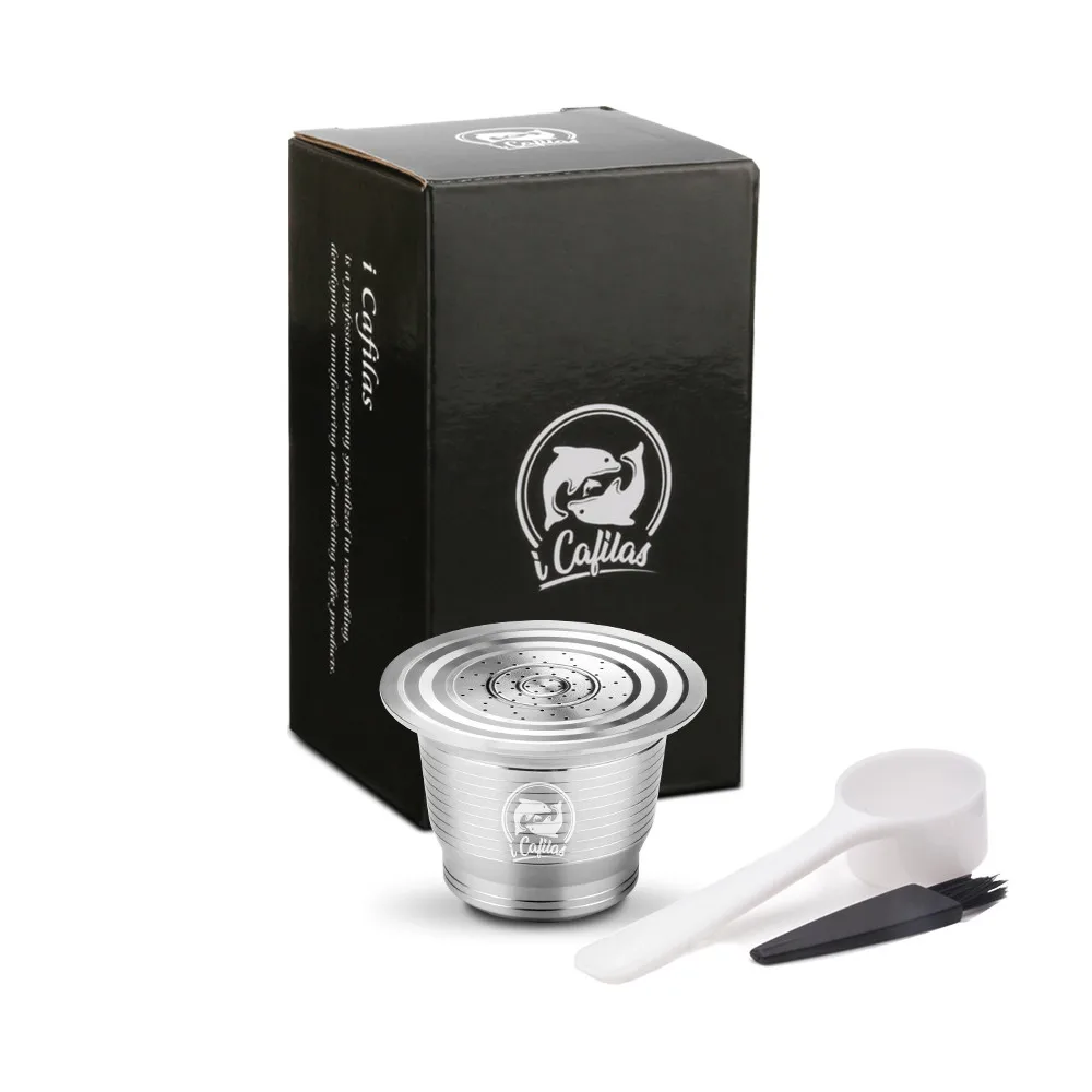 ICafilas кофейные капсулы для Nespresso, кофейные капсулы из нержавеющей стали, многоразовые Многоразовые фильтры для эспрессо-кофемашины - Цвет: As picture