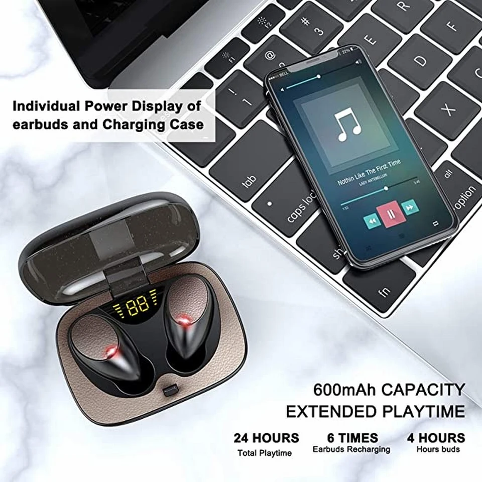 ES02 TWS Wireless Earphones Bluetooth 5 0 Earphone Bluetooth Headphones Earbuds for Xiaomi Bluetooth Earphones for iPhone