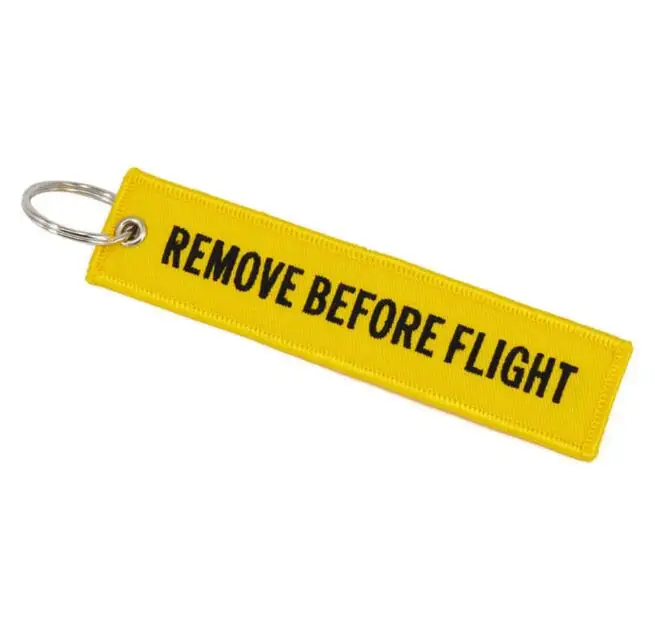 Fashion Remove Hanging Decor Keychain for Mobile Before Flight Letters Embroidered Key Chain Bag Dropper Shipping