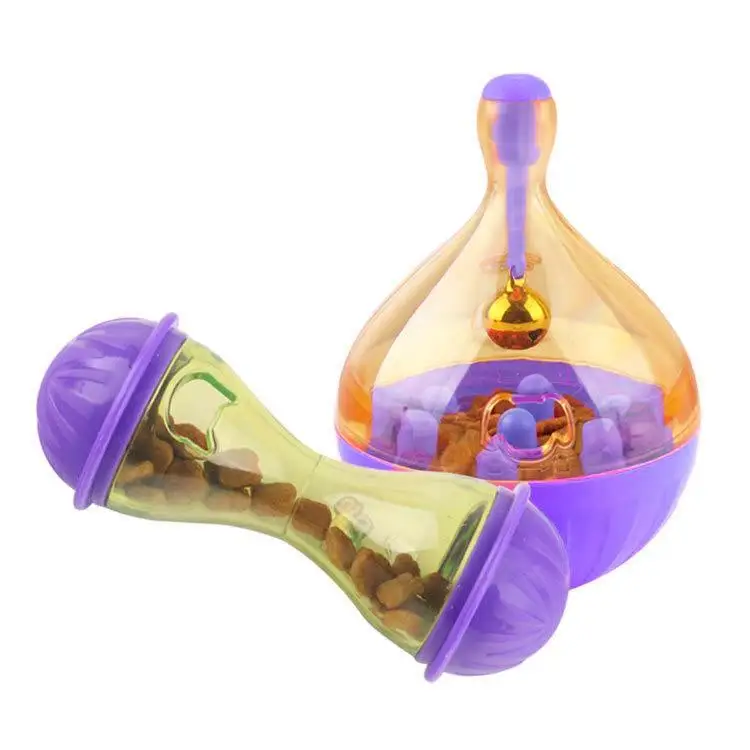 Durable Automatic Feeder Interactive Food Dispensing Home Pet Dog Roly-poly Shape, Bone Shape With Bell, Toy