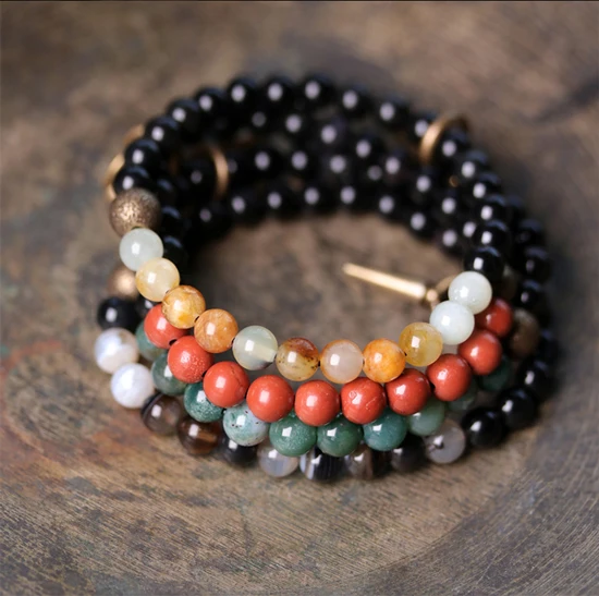 Red-Tiger-Eye-Blue-Veins-Layering-Natural-Stone-Multi-Color-Mixed-Bead-Bracelet-Copper-Vajar-Charm-Black-Obsidian-Dainty-Jewelry (8)