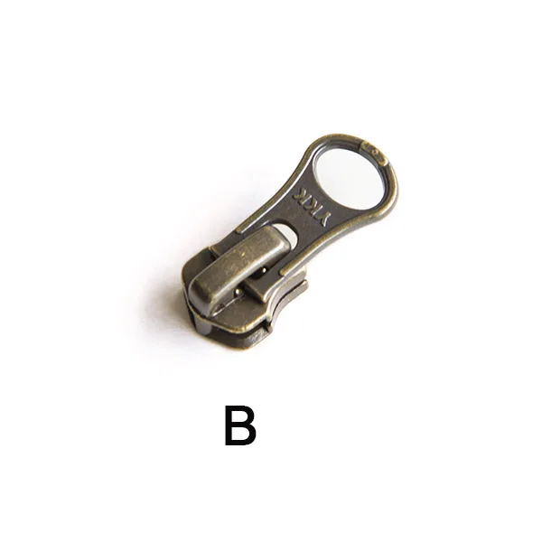YKK 5# Bronze Metal Zipper Slider Auto Lock Pull Puller Head 5pcs For 5# Metal Zipper Sewing Accessories
