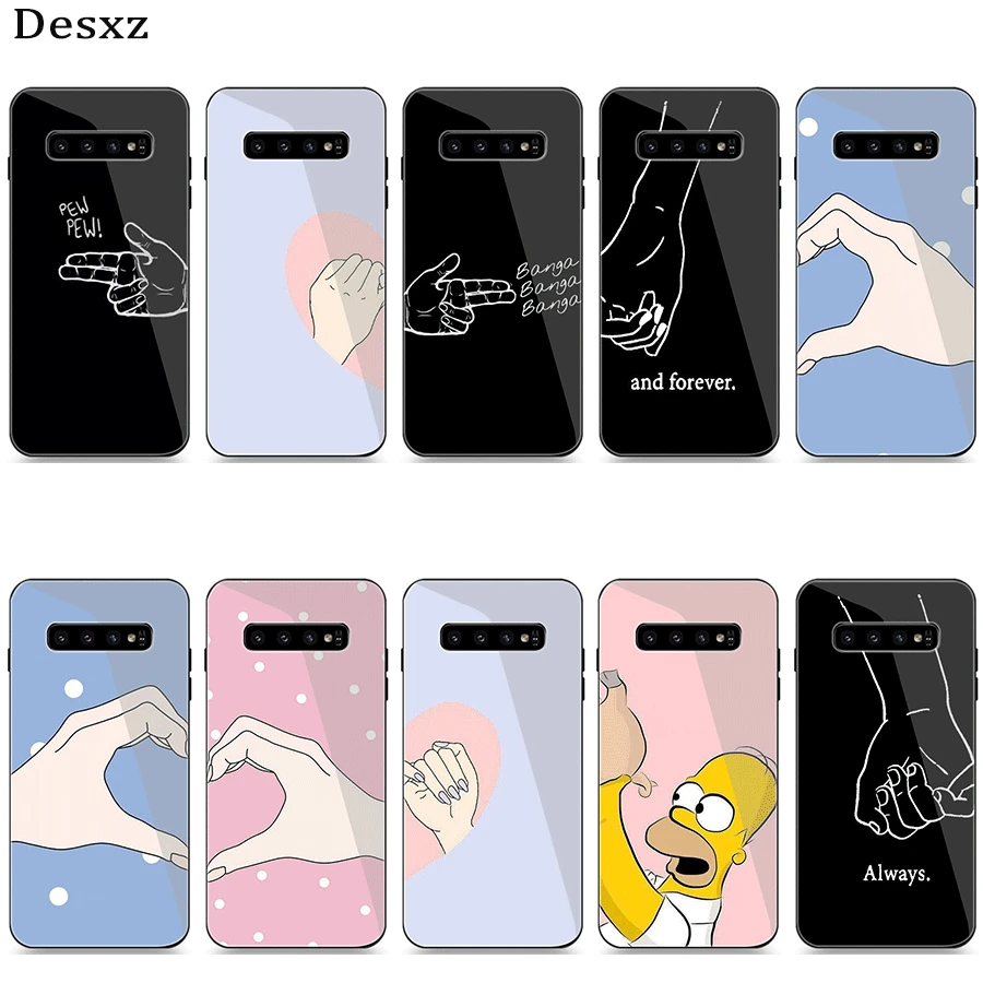 Phone Case Glass For Samsung A10 A20 A30 A40 A50 A60 A70 S7 Edge S8 S9 S10 Plus Cover Friends | Мобильные телефоны и
