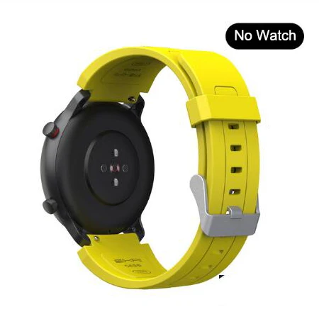 yellow Для amazfit gtr 47 мм ремешок 22 мм 20 мм спортивный силиконовый ремешок для часов Huami amazfit gts/для amazfit gtr 42 мм умные аксессуары - Цвет: yellow