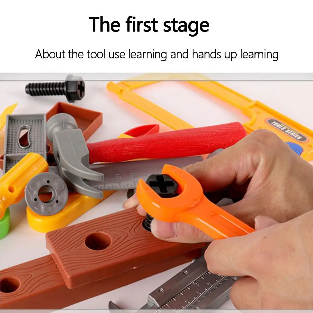 37 шт. имитирующие игрешечные Инструменты для ремонта пластиковые строительные наборы инструментов Обучающие инженерные детские инструменты jongens speelgoed
