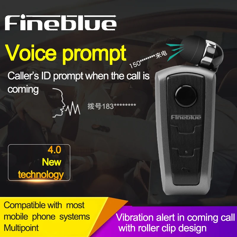 Fineblue F910 мини портативные беспроводные Bluetooth наушники для водителей