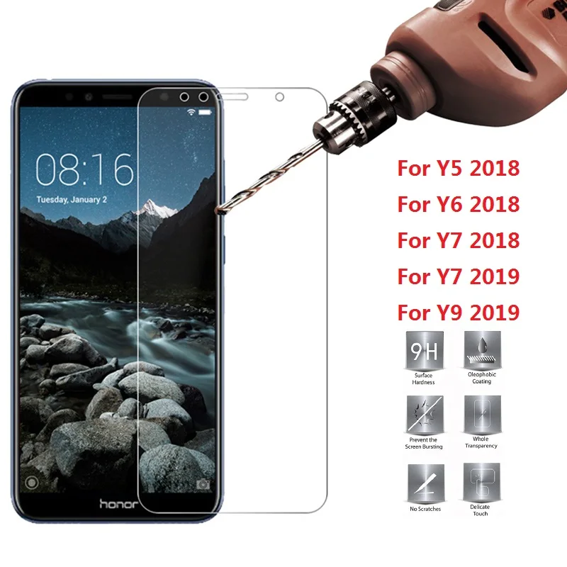 9H закаленное стекло для Huawei Y5 Y7 Y9 2019 Y6 ii Защитная пленка экрана 2018 2017 стеклянная |