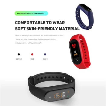 

M4 Wristband Blood Pressure Heart Rate Monitor Smart Bracelet For Unisex Bluetooth 4.0 Waterproof