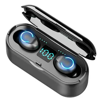 

Wireless Headset 5.0 Double Ear With Charging Compartment Headset Gradient Color With Digital Display Headphones