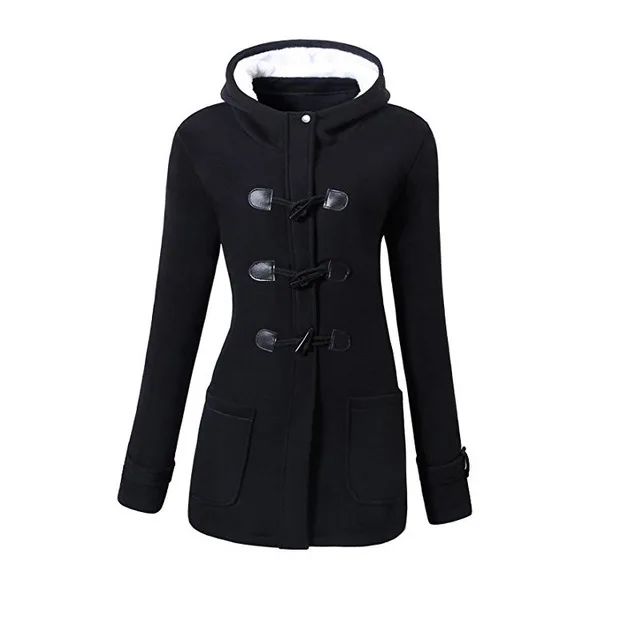 Осенне-зимние женские куртки, парки, теплое пальто, длинный рукав, отложной воротник, оверсайз-Блейзер, верхняя одежда, куртки, женские пальто, топы, Mujer - Цвет: Black