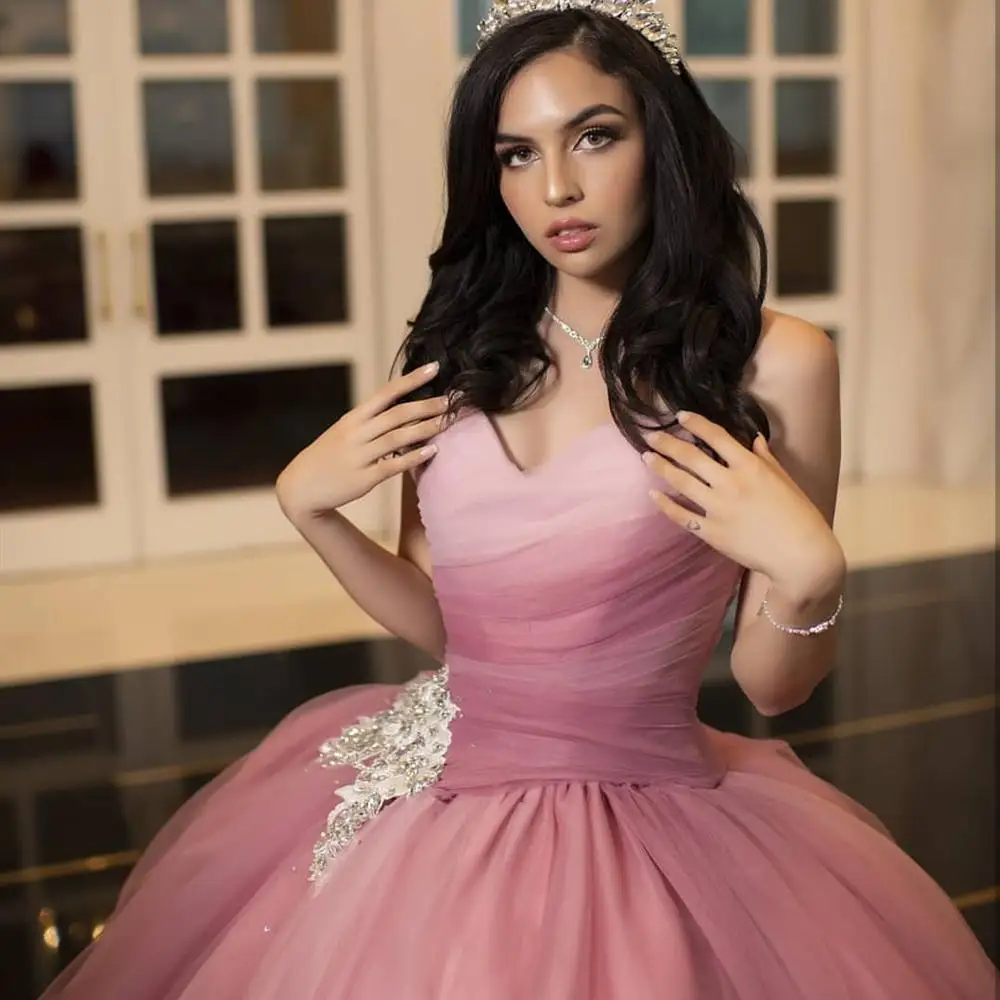 Вечернее платье, бальные платья, розовые милые тюлевые Формальные платья принцессы, женские вечерние платья, Дубай