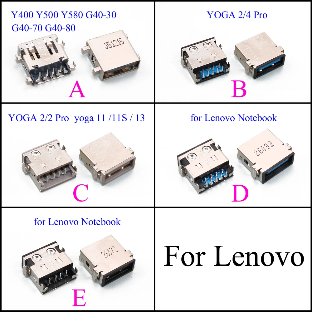 USB разъем YuXi 2 0 3 Для Lenovo Y400 Y500 Y580 для ноутбука 70 80 yoga 4 Pro 11 11S 13 и т. д. порт | Мобильные