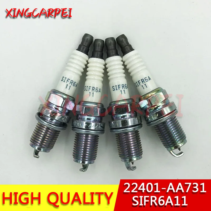 New Brand 4pcs/lot 22401aa731 Sifr6a11 Iridium Spark Plug For Subaru