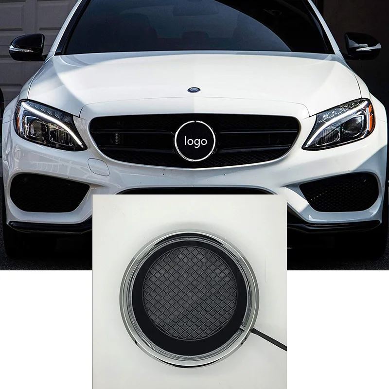

LISIDIC Car Front Grilled Star Emblem LED Illuminated Logo for Mercedes Benz W205 C E R ML GL GLA CLA CLS 2013-2016 White Light