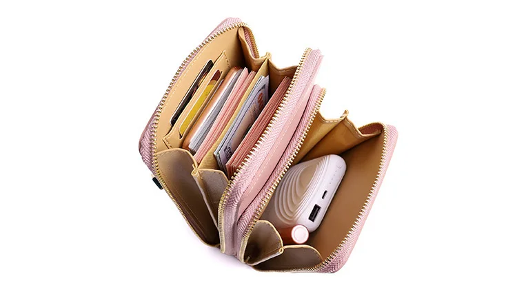 Women Wallet Clutch Purse Ladies Mini PU Leather Shoulder Messenger Bag Muti Pocket All in one Crossbody Phone Bag Female Wallet (5)