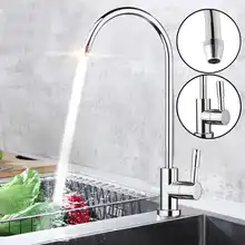 Torneira do filtro de água da cozinha cromado 1/4 Polegada conectar mangueira osmose reversa filtros peças purificador água potável direta