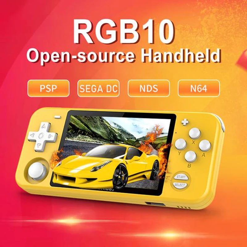 RGB10 Ретро игровая консоль 3 5 дюймов IPS экран система с открытым исходным кодом