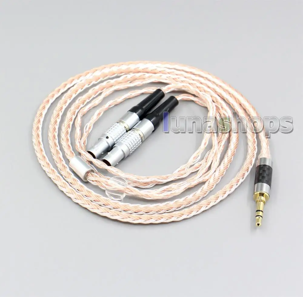 LN006442 2,5 мм 3,5 мм XLR сбалансированный 16 ядерный OCC Серебряный смешанный кабель для наушников для фокального Utopia Fidelity Circumaural