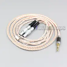 LN006442 2,5 мм 3,5 мм XLR сбалансированный 16 ядерный OCC Серебряный смешанный кабель для наушников для фокального Utopia Fidelity Circumaural