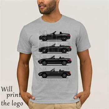 

Mazda MX5 Evolution Black Car T shirt Per Il Tempo Libero Maschile Streetwear Per Il Maschio di Estate 100% Cotone Camiseta
