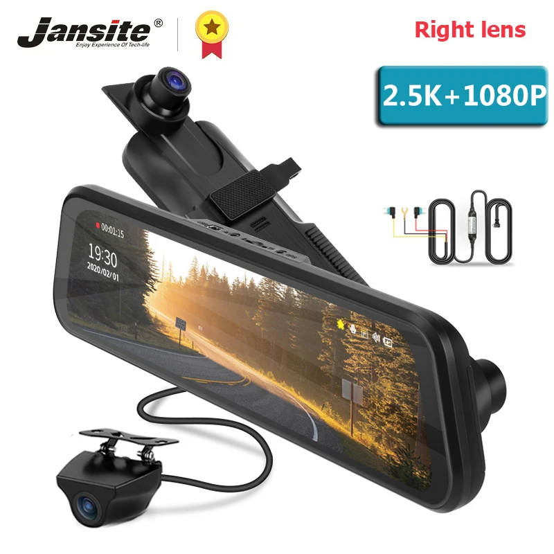 Jansite 10 &quot 2.5K Автомобильный видеорегистратор с сенсорным экраном потоковая медиа