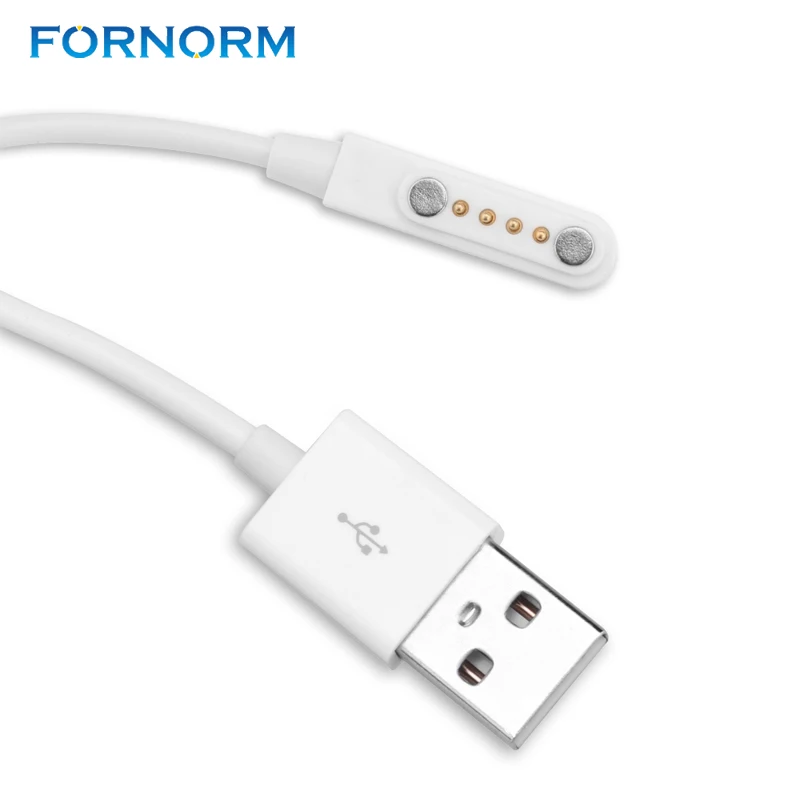 Магнитный Смарт-часы зарядное устройство Шнур USB 2,0 штекер 4 Pin Pogo кабель питания для GT88 GT68 KW08 KW18 KW88 KW98 KW99 KW28 FS08 GV68