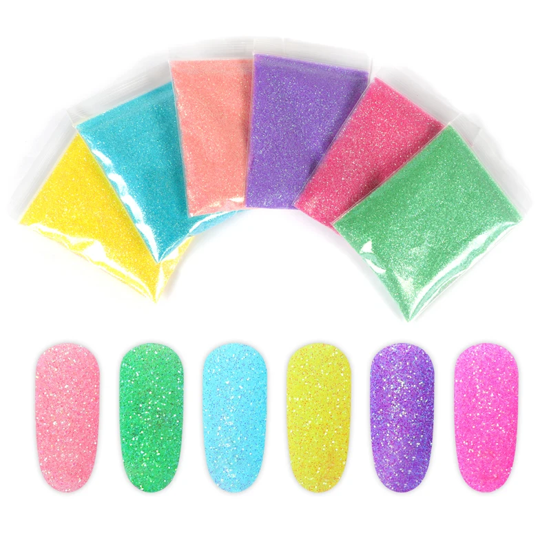 

9pcs Mermaid Nail Glitter Powder For Manicure Sugar Candy Color Gradient Pigment Dust Nail Accessories UV Gel Polish Nail Design