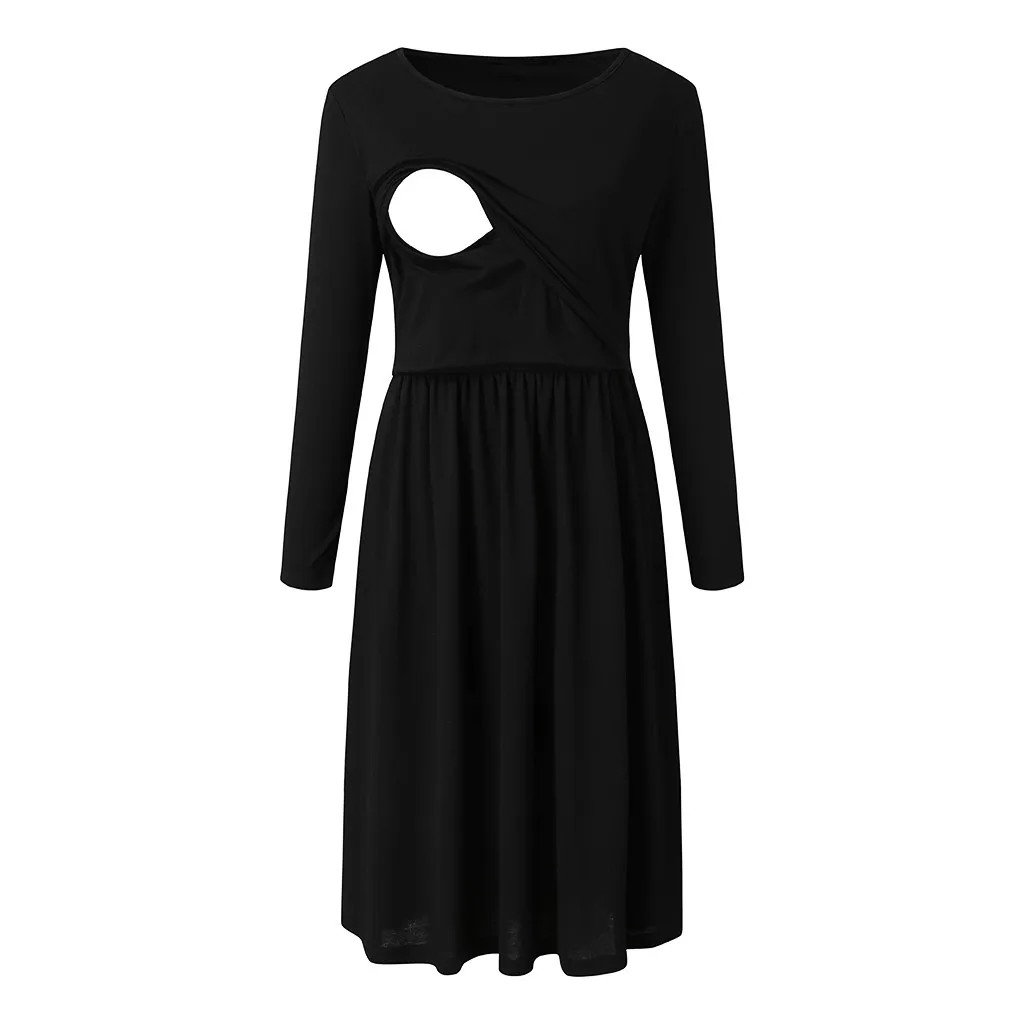 Vestidos para embarazadas, женское платье для беременных и кормящих мам, однотонное платье для кормящих матерей, vestido maternidad