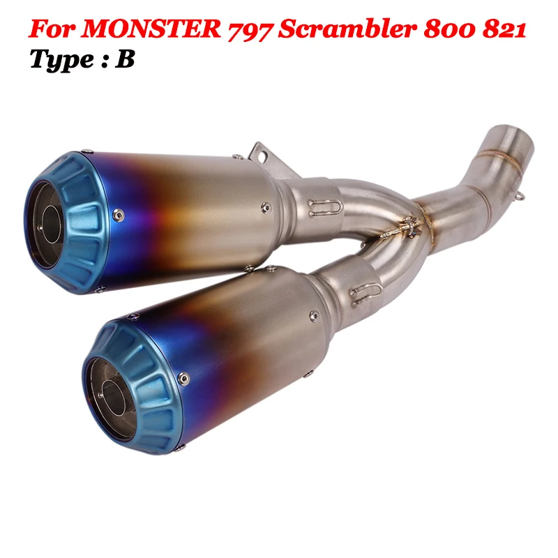 US $28.58 For SCRAMBLER 800 821 ICON URBAN ENDURO FULL THROTTLE CLASSIC Monster 797 Motorcycle Muffler Exhaust Connect Tube Moto Modified