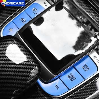 

Stainless Steel Center Console Mouse Buttons Sequins Decoration Decals For Mercedes Benz W177 W247 W167 A B G Class GLB GLE