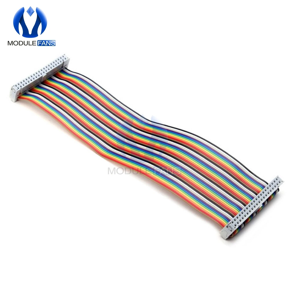 20 см 40 PIN Way GPIO Радужный ленточный кабель для Raspberry Pi Model B / +|cable gpio|cable ribboncable pin |