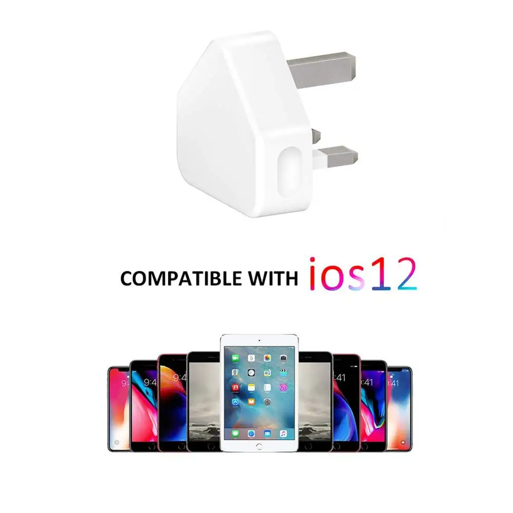 10 шт., сертифицированный MFi Зарядное устройство, настенный USB Переходник штекер блоки, совместимые с iPhone X/8/8 Plus/7/7 Plus/6/6 S/6 Plus/5S/SE/Mini/Air/Pro