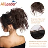 Alileader-moño de pelo rizado, banda de goma elástica, Donut, corto sintético, extensiones de cola rizada, moño Scrunchie ► Foto 2/6