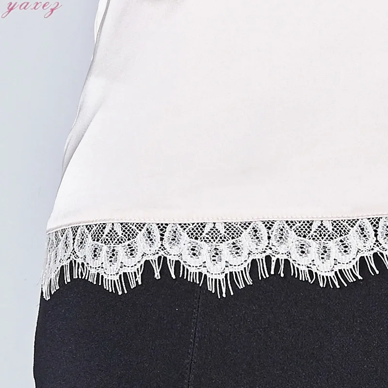 Женский шифоновый кружевной топ с разрезом летний пикантный Повседневный