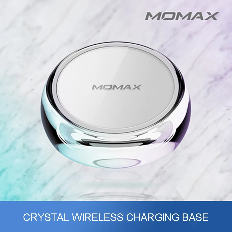 

Momax UD8 q.dock CRYSTAL (transparent) 7.5 W & 10 W quick charge The shell can also be charged Intelligent breathing lamp