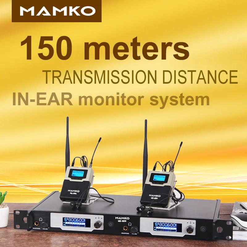 Беспроводная система MAMKO ME 3200 с монитором профессиональная для выступлений на