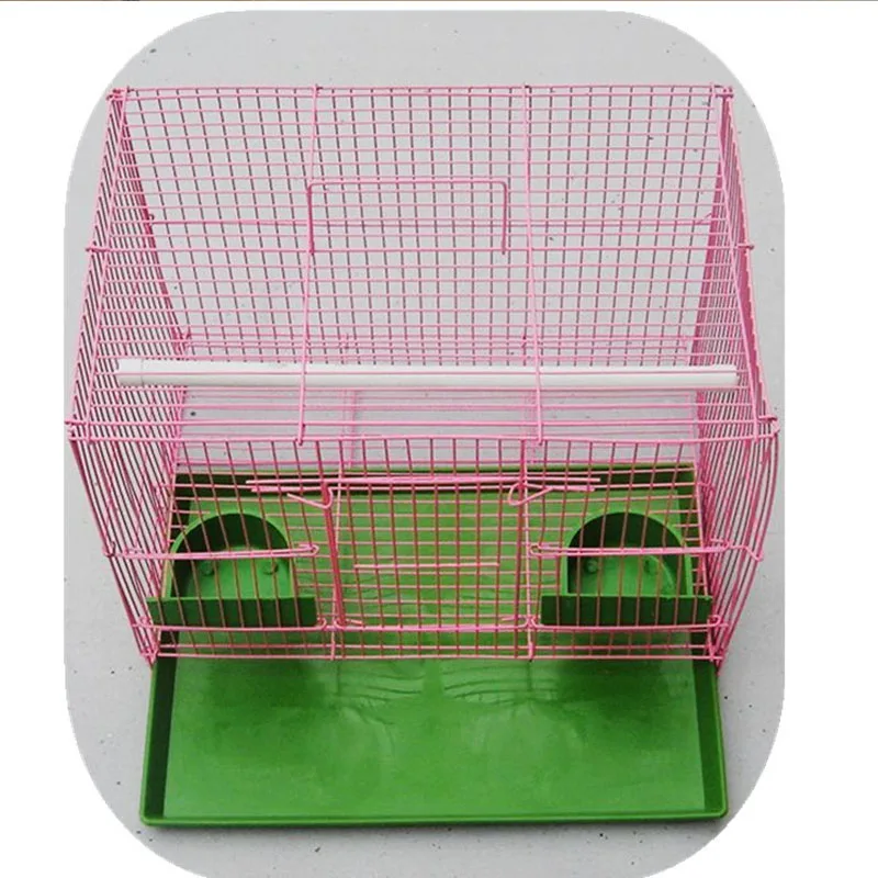 1PCS 40x30x30cm Foldable parrot Canaries viewing breeding antirust metal pet bird cage nest decoration feeder play stand