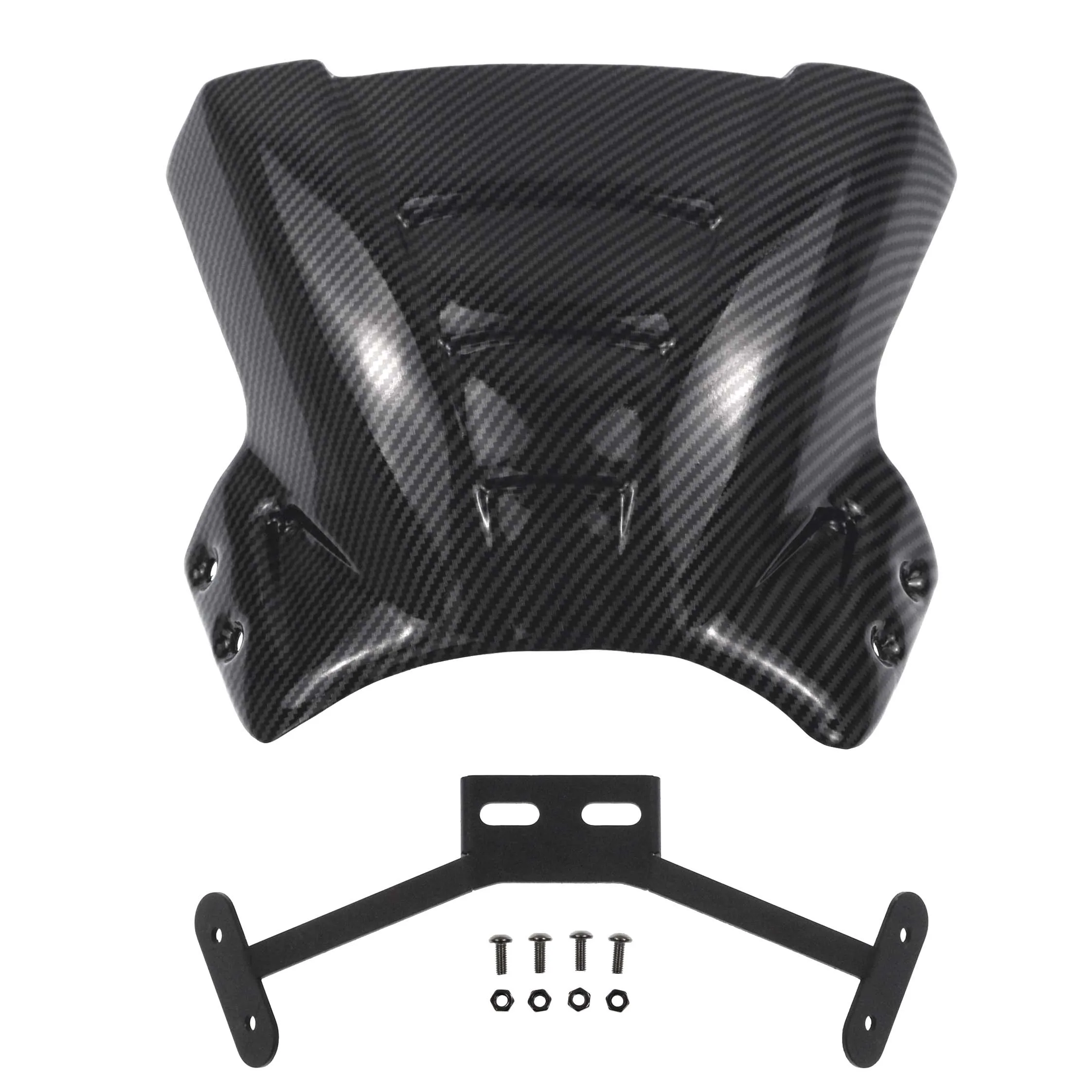 Аксессуары для мотоциклов, ветровое стекло, маленькое ветровое стекло из углеродного волокна, козырек для HONDA CB650R CB 650R cb650r - Цвет: black(carbon fiber)