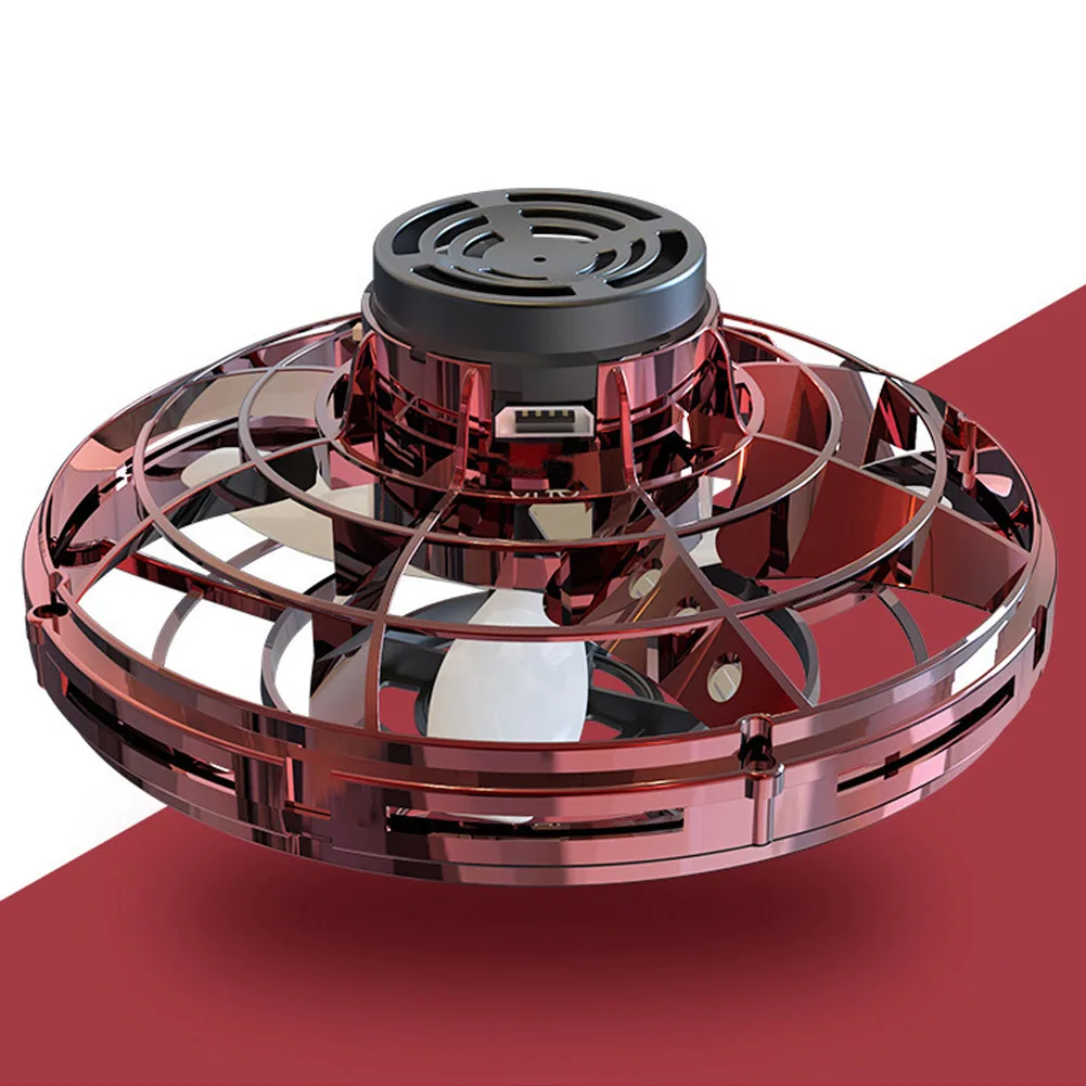 3D Rolling Drone анти-столкновения НЛО полное покрытие Безголовый режим Квадрокоптер с светодиодный высоты держать Вертолет Самолет RTF игрушки