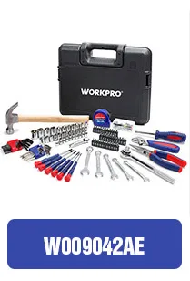 WORKPRO набор инструментов для дома с трещоткой торцовые ключи комплект насадки для отвёртки Набор шестигранных молоточковая механика