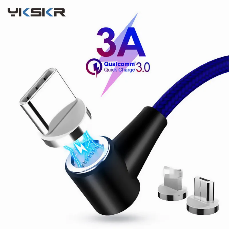 Магнитный локоть USB Micro C type кабель для iPhone XR samsung huawei tablet передачи данных тканый двусторонний кабель для мобильного телефона