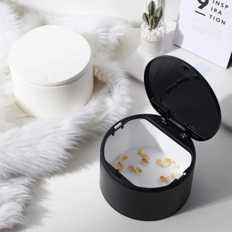 LEDFRE настольная мусорная корзина с крышкой прессом Настольная мини для Plactic 3 л/0 8