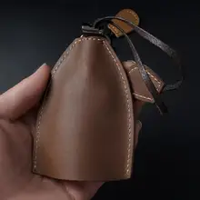 Автомобильный держатель для ключей ручной работы из натуральной кожи, высокое качество, ключница, винтажная цепочка для ключей, крючок, кольцо, держатель для ключей, гравировка логотипа автомобиля