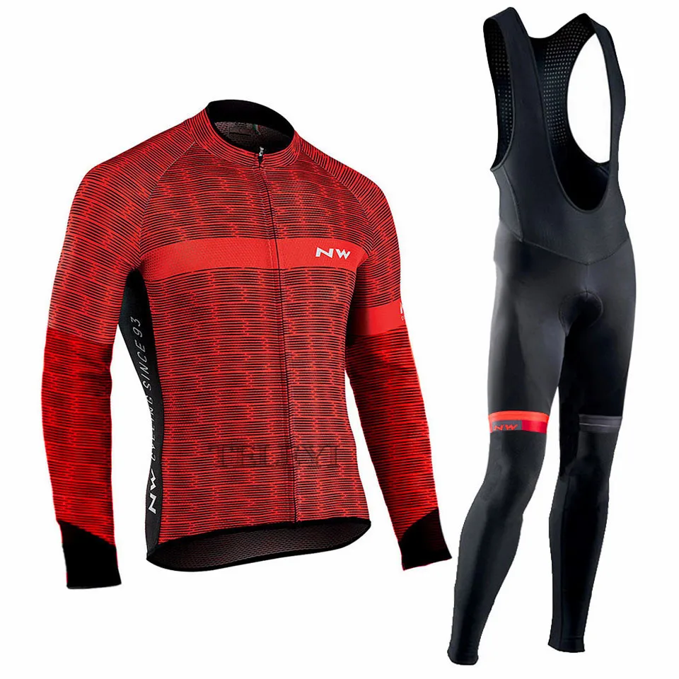 North Wave комплект одежды для велоспорта с длинными рукавами, NW Pro Team Jersey, мужской дышащий костюм, спортивная одежда для езды на горном велосипеде - Цвет: 10